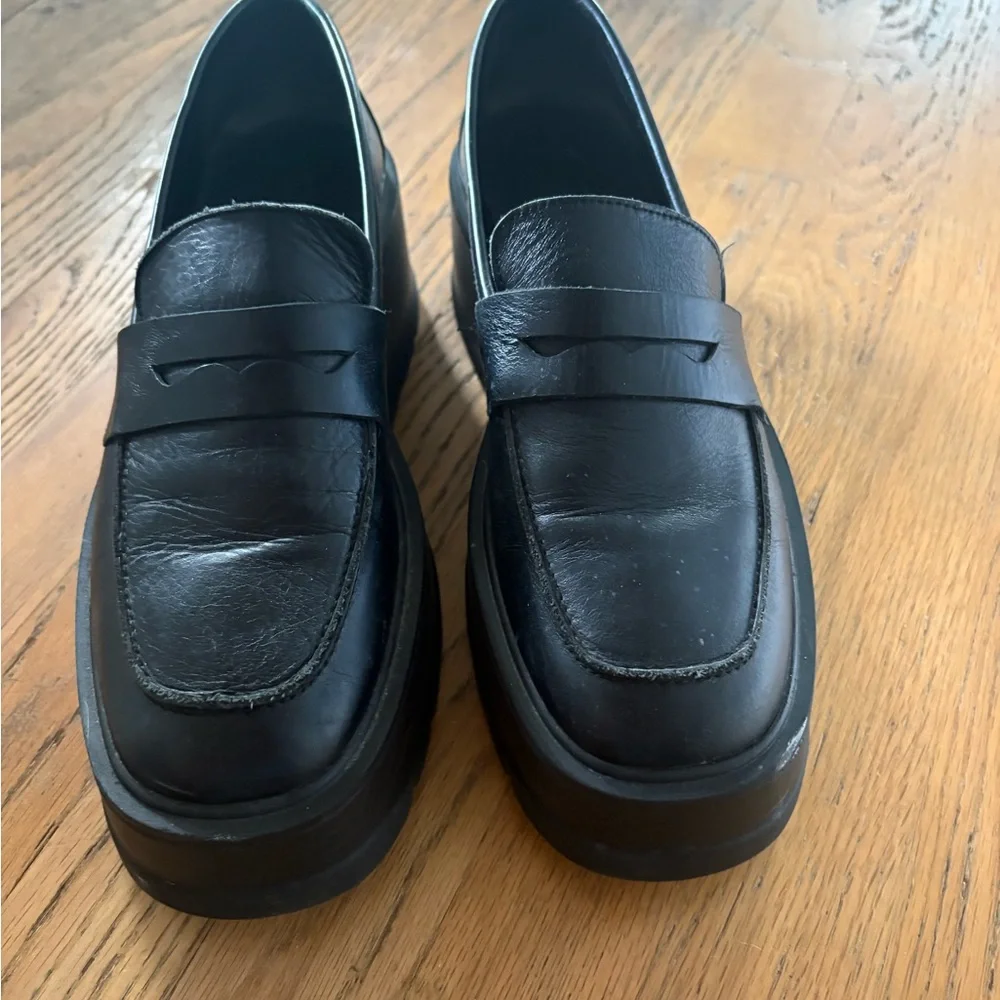 Free People Women's Black Nico Platform Loafers - Picture 1 of 3